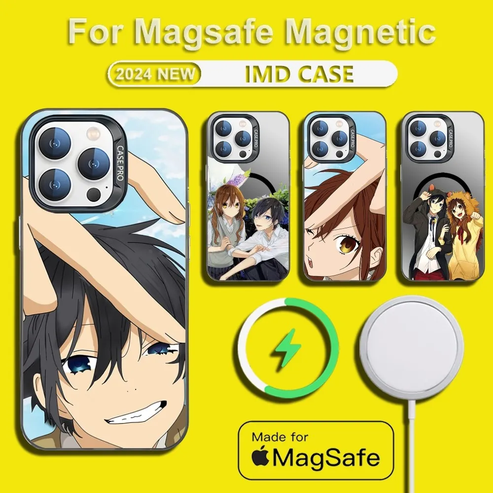 Чехол для телефона аниме H-Horimiya для iPhone 15,14,13,12,11,Plus,Pro,Max Mini Magsafe, магнитная Беспроводная зарядка