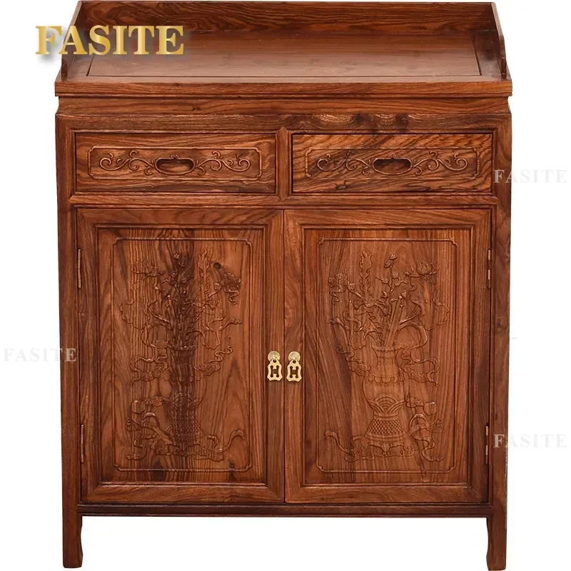 For Chinese Style Mahogany Rosewood Dining Side Cabinet Restaurant Storage Entryway Wine Cabinet Household Furniture