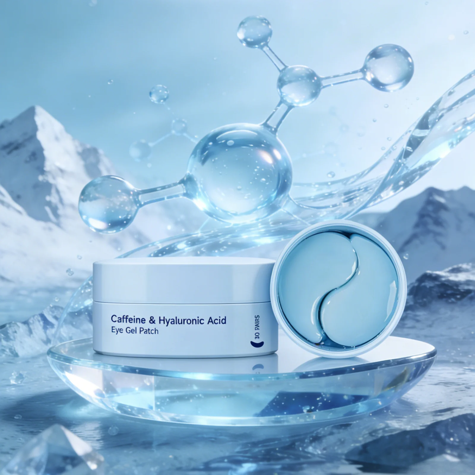 

Eye Gel Patches Dark Circles Eye Bag Remover Overnight Under Eye Puffiness Treatment Caffeine and Hyaluronic Acid Eye Patches