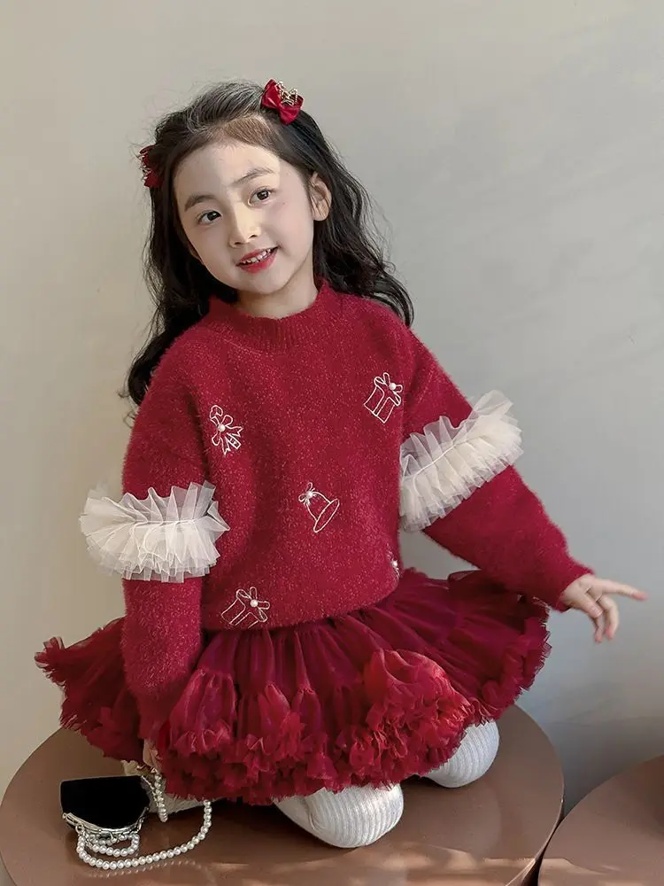 

Girls Winter Clothing Set Elegant Baby Kids Birthday Princess 2pcs Children Warm Suits Cotton Padded Fake Fur Coats+jackets