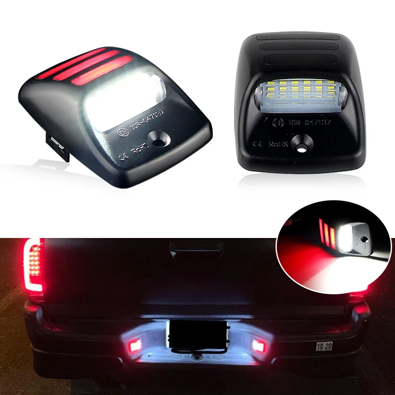 2PCS LED License Plate Lights for Toyota Tacoma 1995-2004 T100 1992-1998 -Number Lamp White 6000K Car Assembly Error Free Canbus