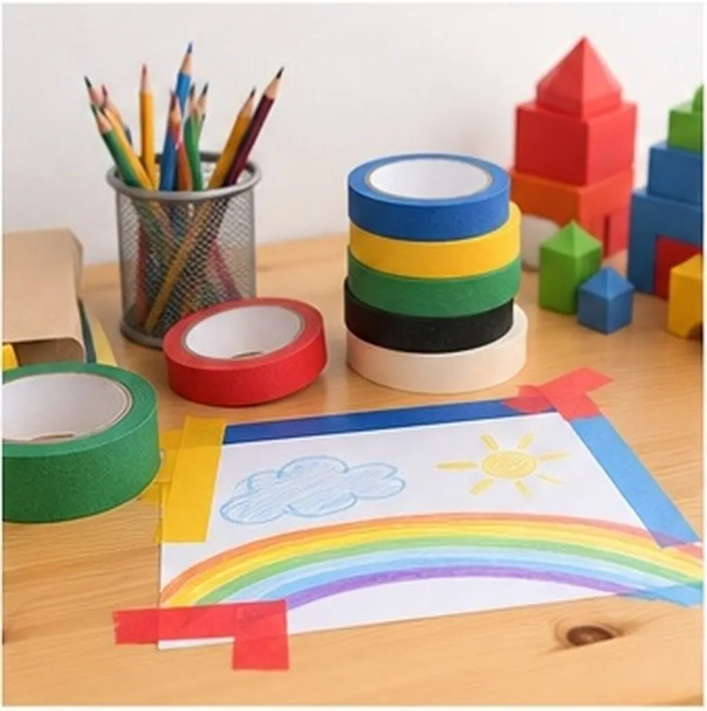 2Pcs Multifunctional Art Paper Masking Tape for Painting Spraying Decorating Drawing Labelling DIY Crafts Home Garage Classroom