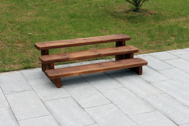 Preservative wood shoe changing bench bench outdoor bench patio balcony