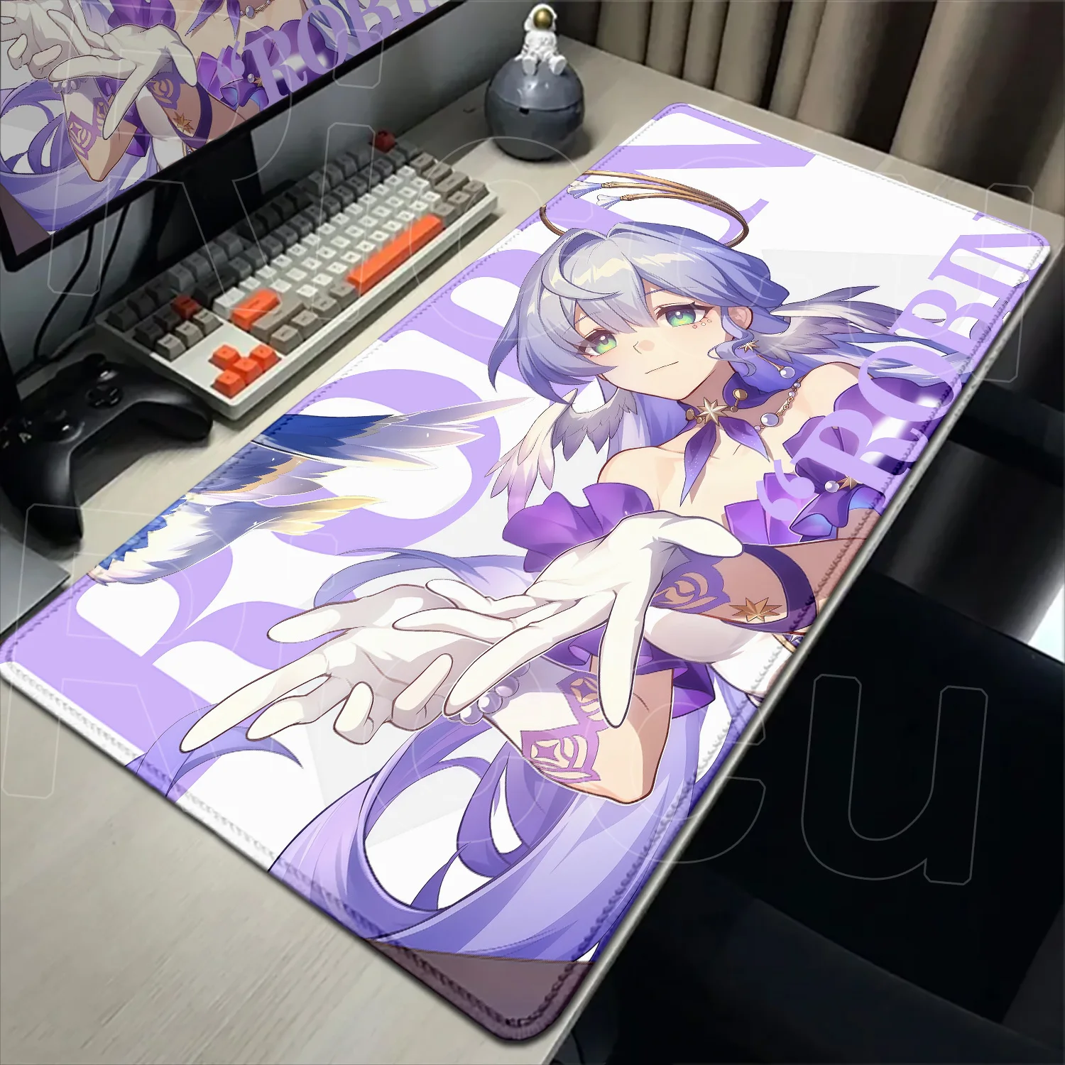 

HD Anime Hentai Mouse Pad Gaming Phainon Honkai Star Rail Sunday Computer Accessories 900x400mm Stitch Edge Keyboard XXL DeskMat