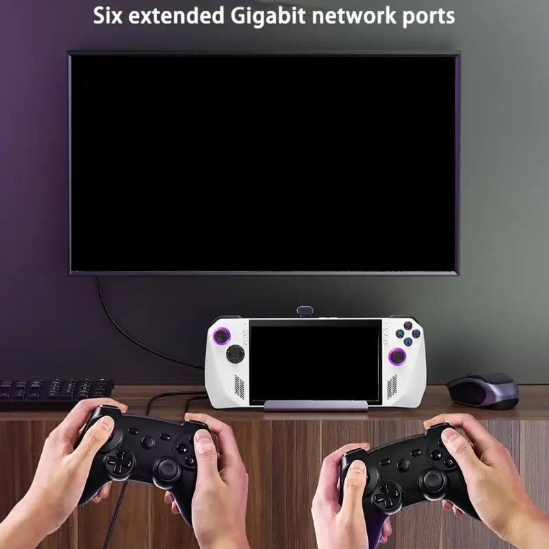 

D7YC 6 in 1 Charging Dock for SteamDeck and ROG with 4K 60Hz HDMI2.0 USB3.0 Output