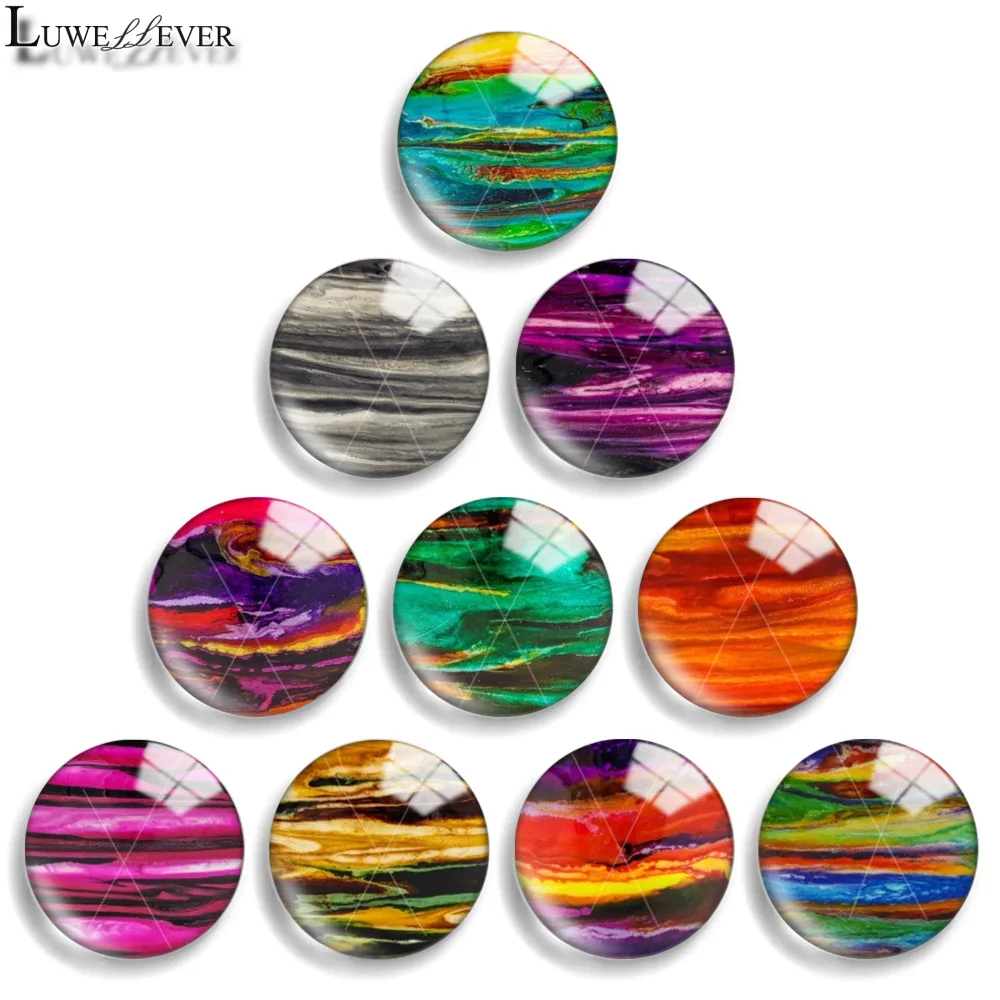 12mm 10mm 20mm 25mm 30mm 40mm 856 Pattern Mix Round Glass Cabochon Jewelry Finding 18mm Snap Button Charm Bracelet