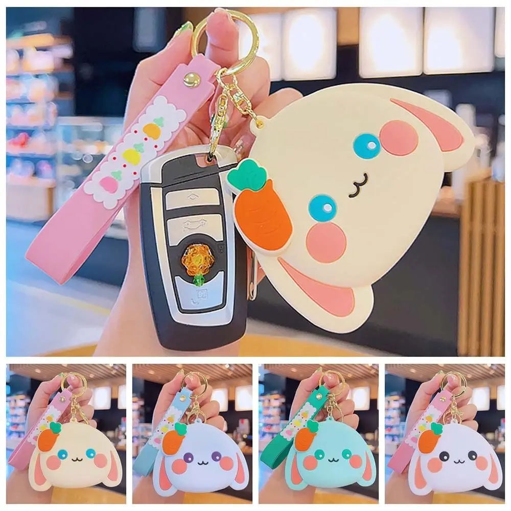 

Carrot Rabbit Coin Purse Portable Bag Pendant Silicone Animal Key Rings Lipstick Bag Korean Style Small Earphone Bag Daily