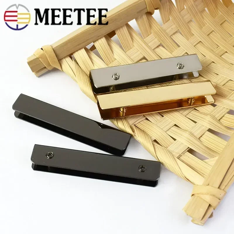 Meetee 5/10/20Pcs 5cm Bag Corner Screws Clip Edges Protector Metal Buckle Purse Decoration Corners Clasp Leather Craft Accessory