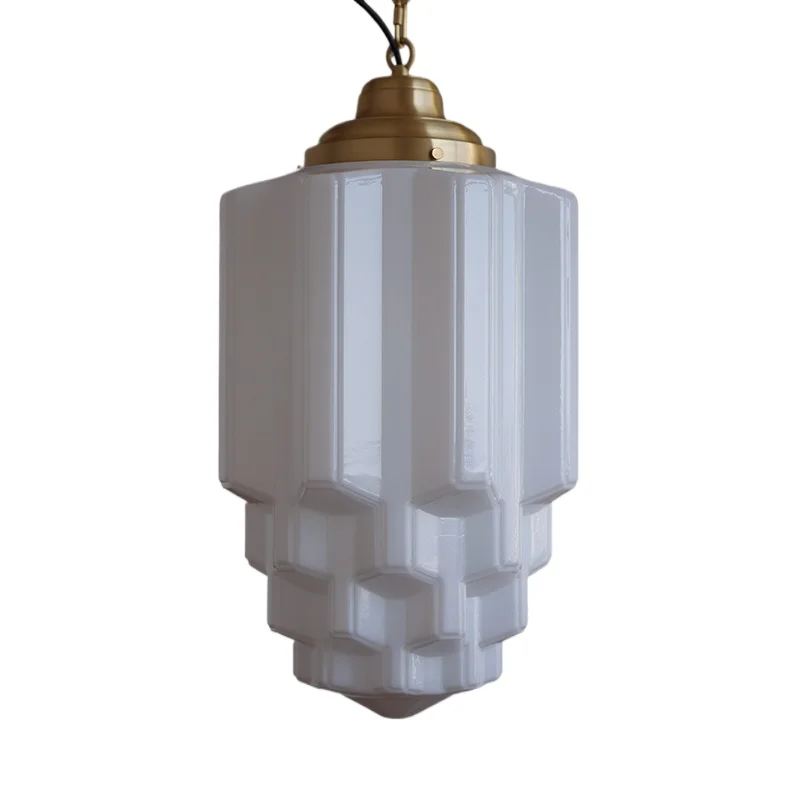 

French glass chandelier dining room bedroom living room bungalow retro American industrial cafe light