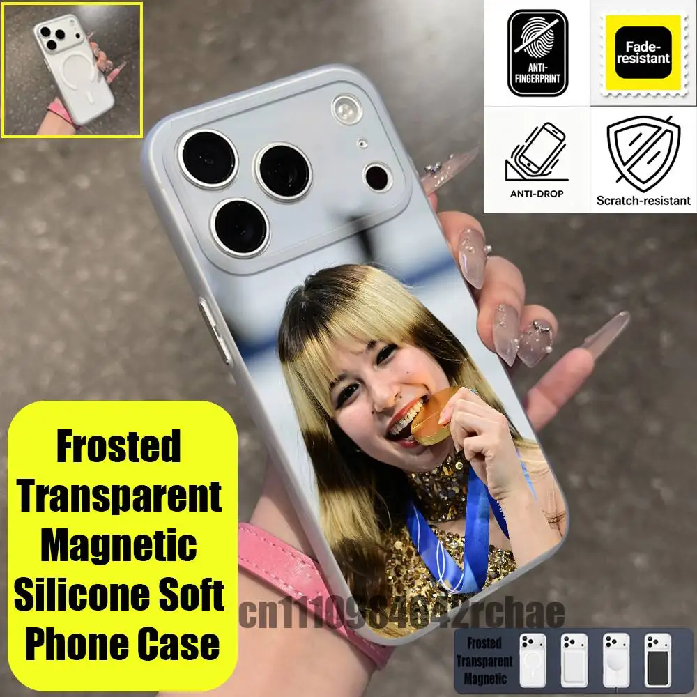 For iPhone 11,16,15,14,13,17,12,Plus,E,Air,Mini,Pro,Max For Magsafe Magnetic Clear For Alysa Liu Phone Case