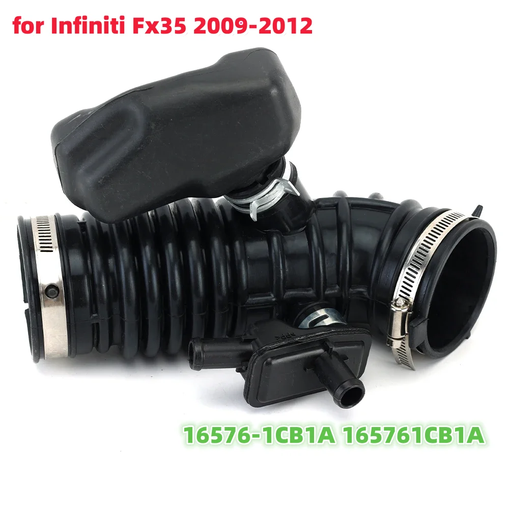 Engine Air Intake Hose for Infiniti Fx35 2009-2012 Duct Tube Driver Side 16576-1CB1A 165761CB1A Black ABS Tube air intake part