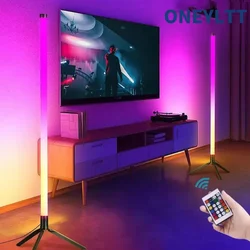 RGB Floor Lamp Decorative Corner light With Remote living room sofa bedroom Tripod Atmosphere Lamp Vertical LED Corner light