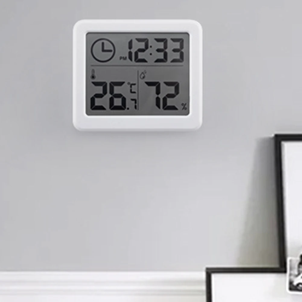 1pc Thin Simple Smart Home Room Electronic Digital HygrographHousehold Thermometer Indoor Dry Humidity Meter Supplies