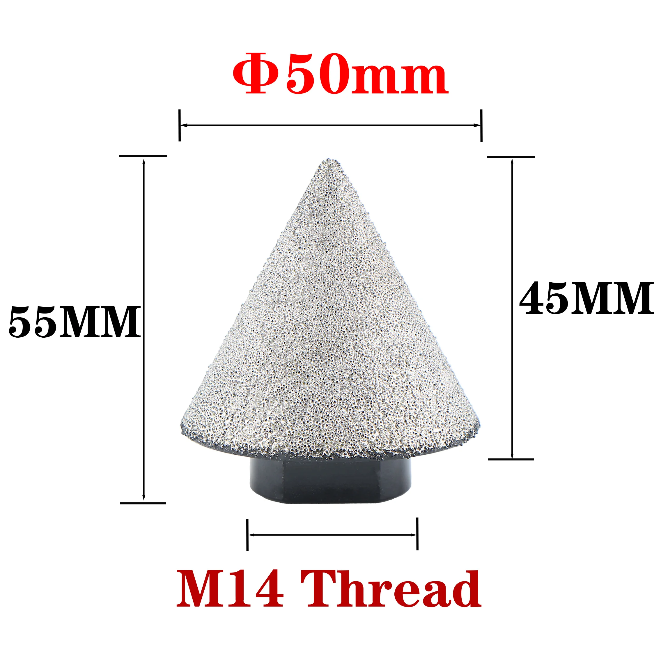M14 Thread Diamond Beveling Chamfer Bit 50mm Cone Punching Expanding Drill Tool For Ceramic Tile Polishing Cutting Grinding