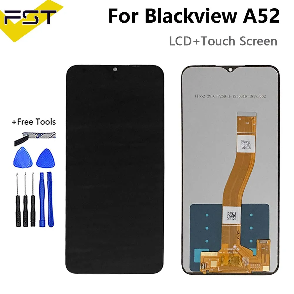 

ЖК-дисплей 6,5 дюйма для Blackview A52 с фотоэлементами, запасные части, сенсорный ЖК-дисплей Blackview A52 Pro, детали дисплея