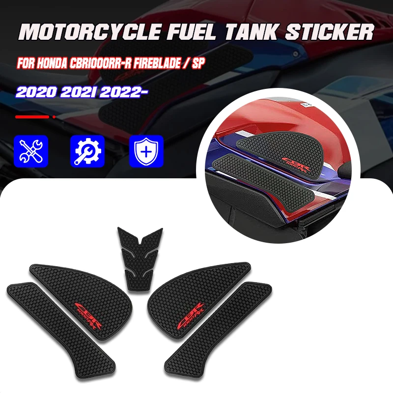 

Для Honda CBR1000RR-R Fireblade SP 2020 2021 2022-новая мотоциклетная боковая накладка на топливный бак, защитные наклейки, наколенник, тяговая накладка