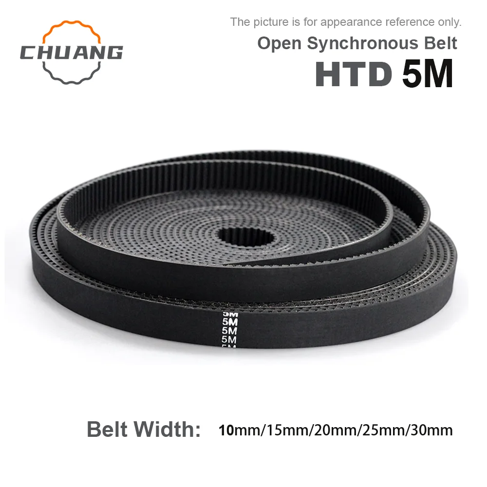 

HTD 5M Rubber Timing Belt Length：5/m10m/15m/20m/25m/30m width 10mm/15mm/20mm/25mm/30mm 3M Drive Belt (customizable）