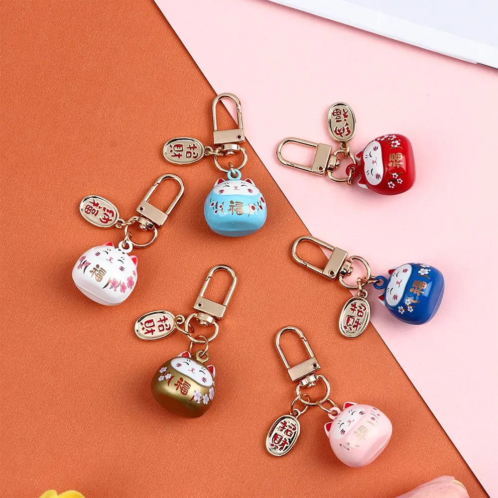 

Girls Woman Gifts Japanese Bag Charm Car Pendant Key Chains Cartoon Keychain Lucky Cat Keychains Pendant Keyring