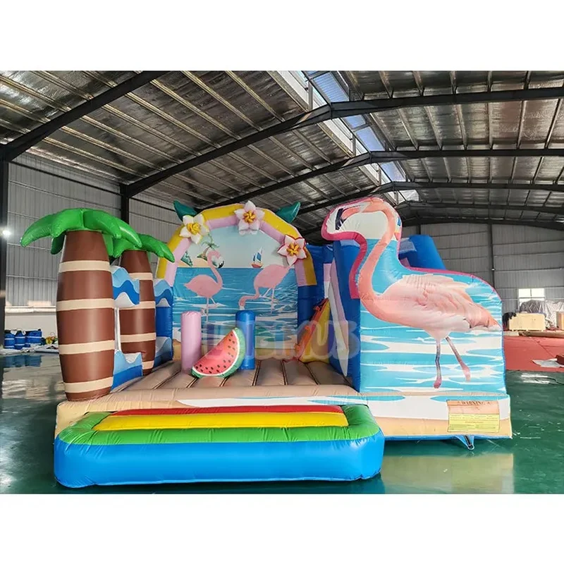 Flamingo Commercia Jumping Inflatable Bouncy Castle Outdoor Fun Bounce House Commercial Cheap Price Inflables Para Nios for Sale