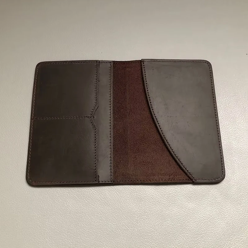 Handmade Genuine Leather RFID Blocking Passport Holder Cover Case Travel Wallet for Men Women ID Bank Card Accessories Vacation