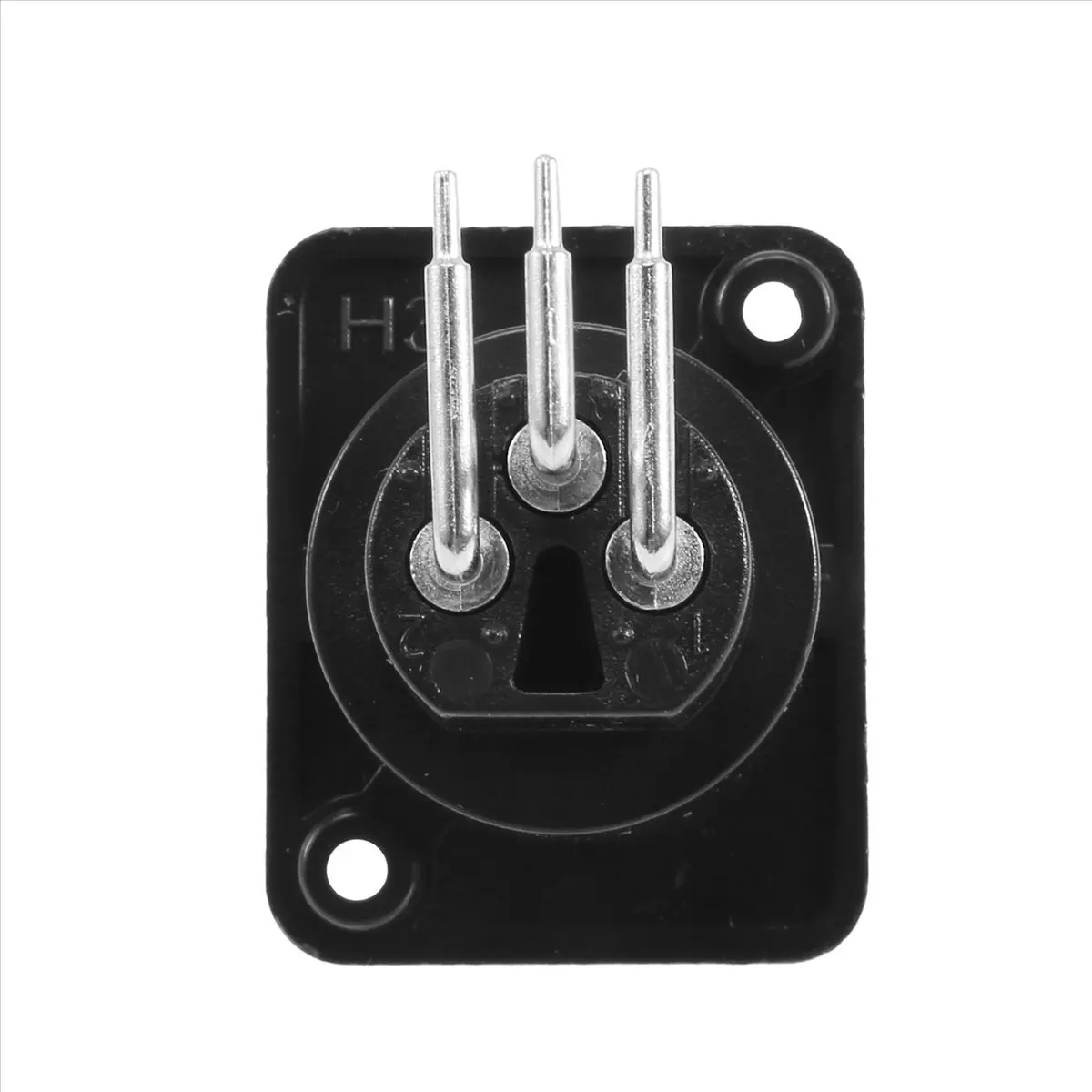 AT42 10pcs Black XLR 3pin Female Jack Panel Mount Chassis PCB Socket Connector