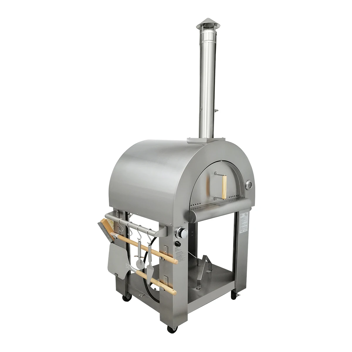 Hyxion Stainless Steel Gas High-power BTU Refractory Bricks  Matching Pizza Tools Pizza Oven