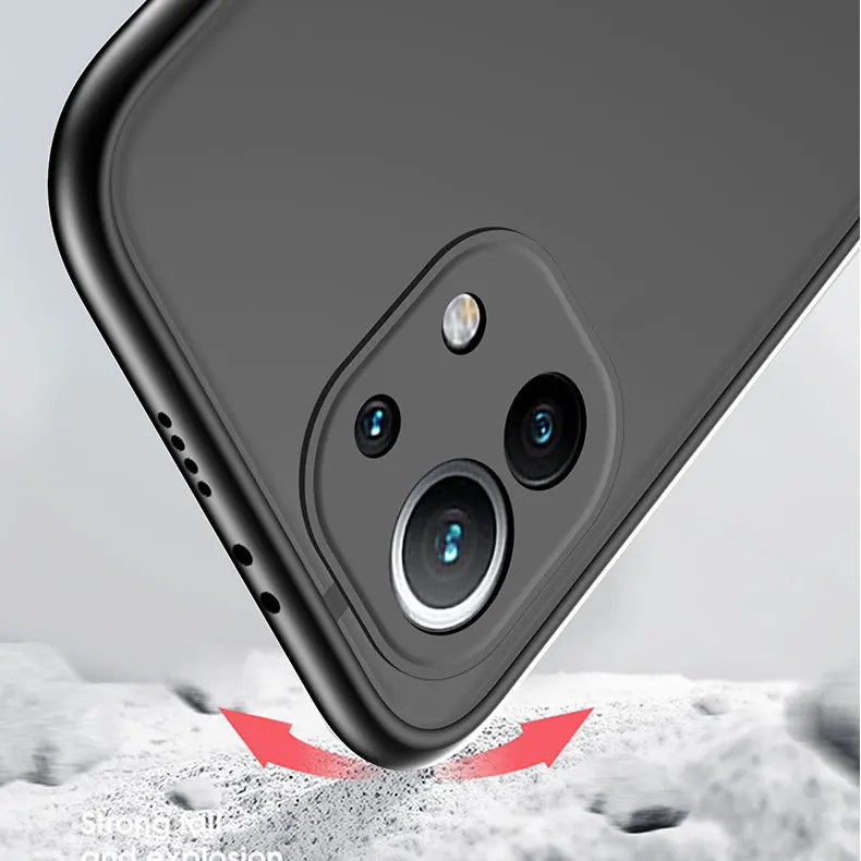Shockproof Matte Case For Xiaomi Mi 11 Lite 5G NE 9s 10s 11s Poco X4 12 Redmi Note 10 9 12T 11T Pro Lens Protection Clear Cover