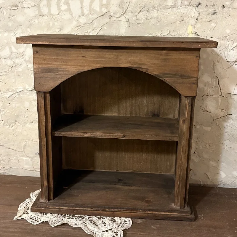 無垢材のロッカー、スイートガーデンキャビネット、デスクトップベビーキャビネット、古いフラワースタンド、中世のディスプレイスタンド、オープン収納キャビネット