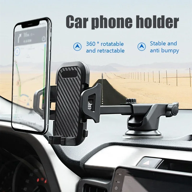 NEW Universal Sucker Car Phone Holder 360° Windshield Car Dashboard Mobile Cell Support Bracket for Smartphones Worldmuma