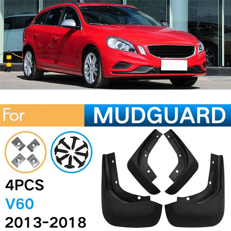 

Exclusive 4PCS Car Mudguard Mud Flaps Splash Mud Guard Fender For Volvo 2013-2018 Car Accessories