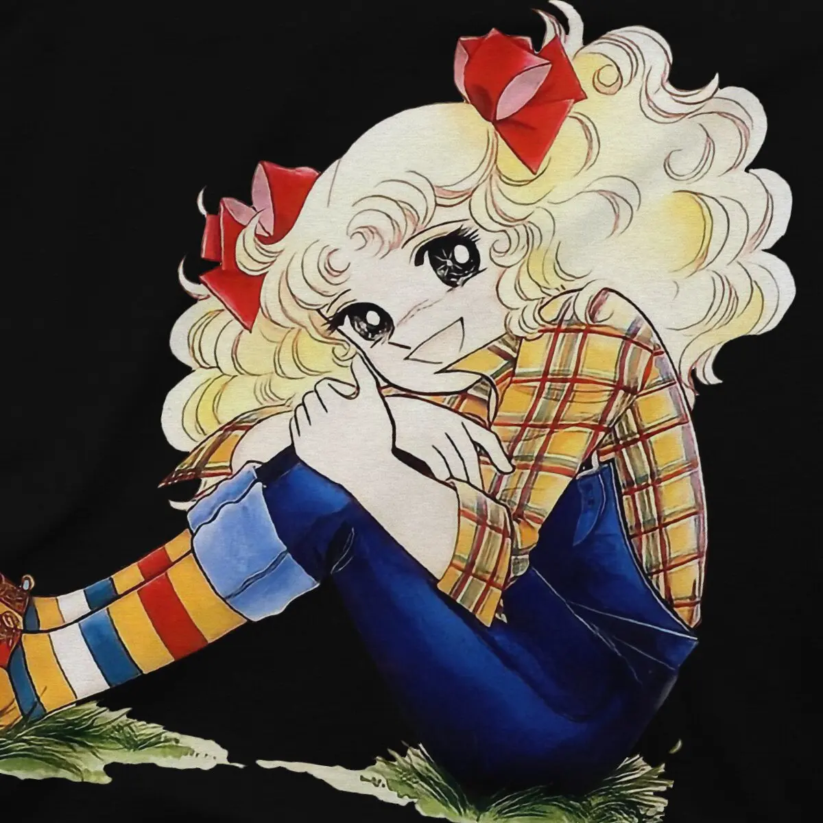 Sit Round Collar TShirt Candy Candy Anime Original Polyester T Shirt Men Tops New Design