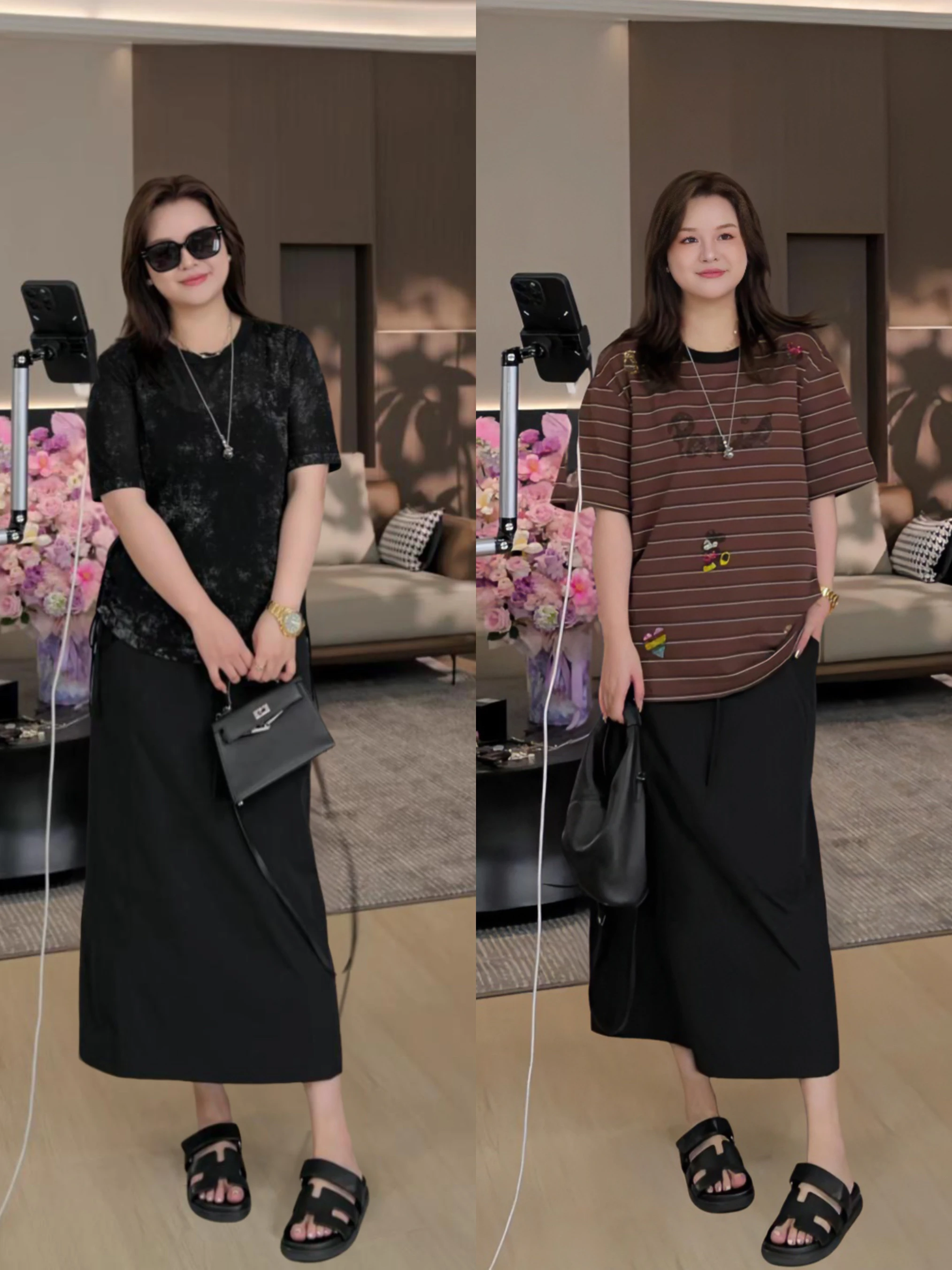 

Юбка-миди с высокой талией и эластичным поясом для работы, больших размеров, женская одежда, утягивающая, средней длины