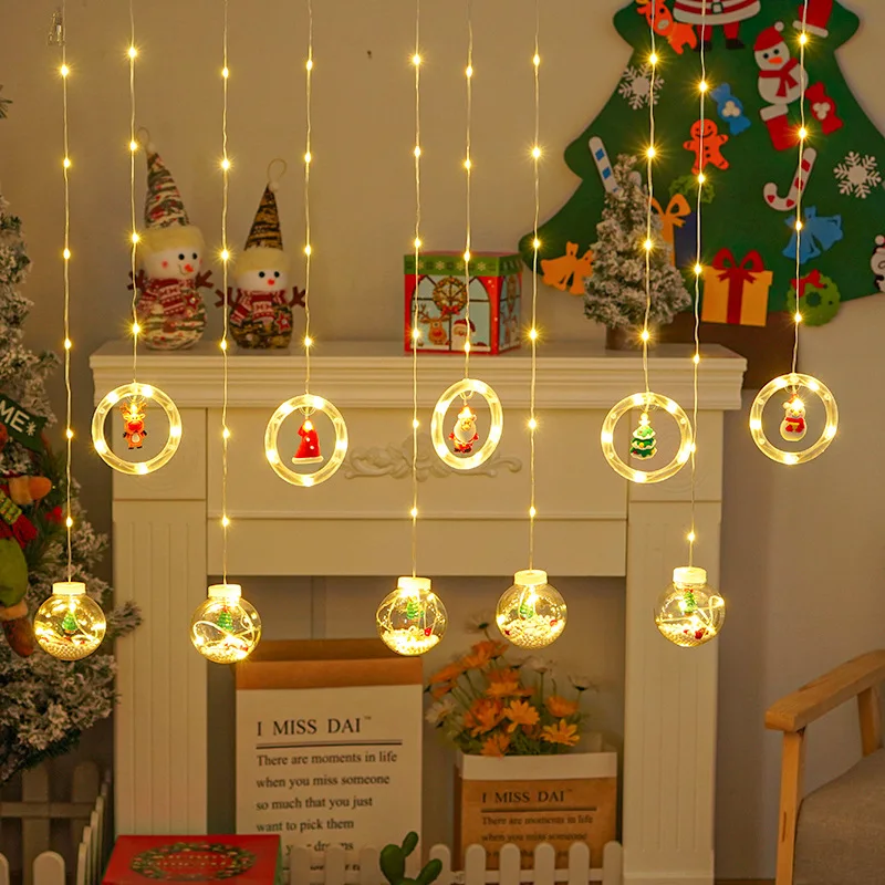 LED Curtain Lights String Light Wishing Ball Christmas Decoration 2022 Waterproof Christmas Lights Fairy Lights New Year