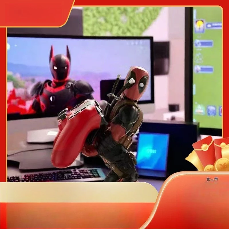 

Cute Cartoon Deadpool Figurine -Controller Stand for PS5/Switch, Gamer Desk Decor Ornament & Superhero Gaming Setup Essential