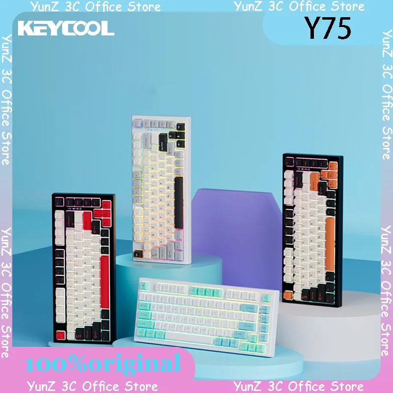 

Keycool Y75 Tri Mode Wireless Mechanical Keyboard Magnetic Switch Hot Swap 8k Polling Rate Gaming Keyboard Pc Game Gift