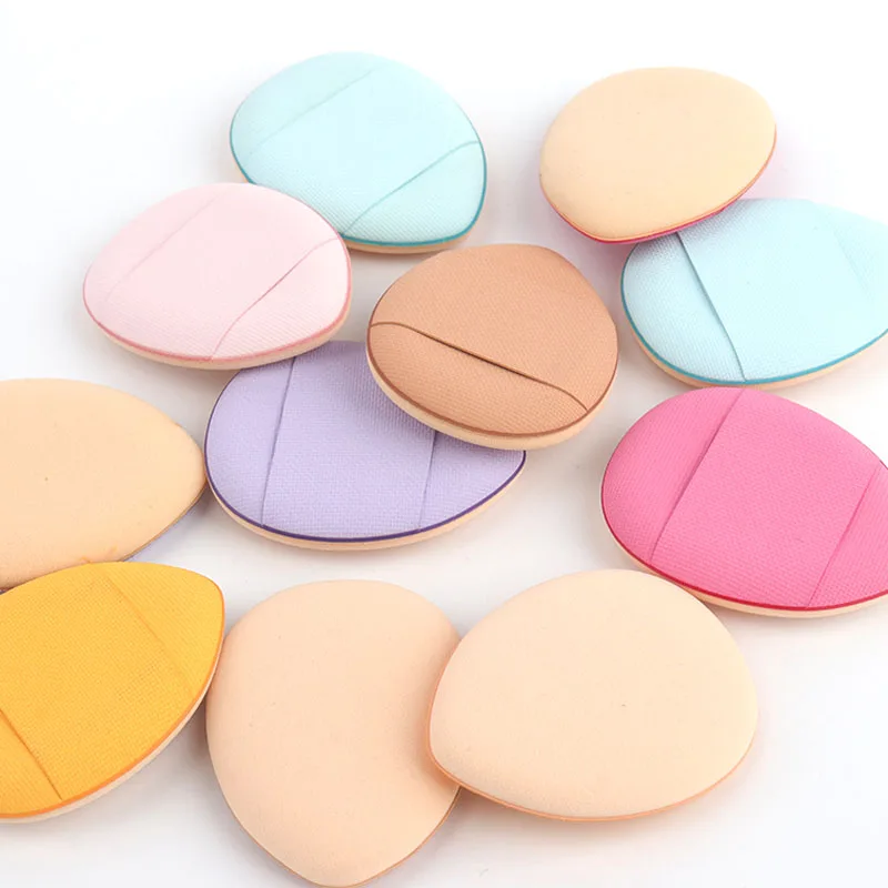10 szt. Mini Gąbeczki do Makijażu na Palec, Puszki do Korektora, Podkładu, Poduszki Powietrznej, Narzędzie Kosmetyczne do Użytku na Sucho i Mokro, Akcesoria Kosmetyczne dla Kobiet