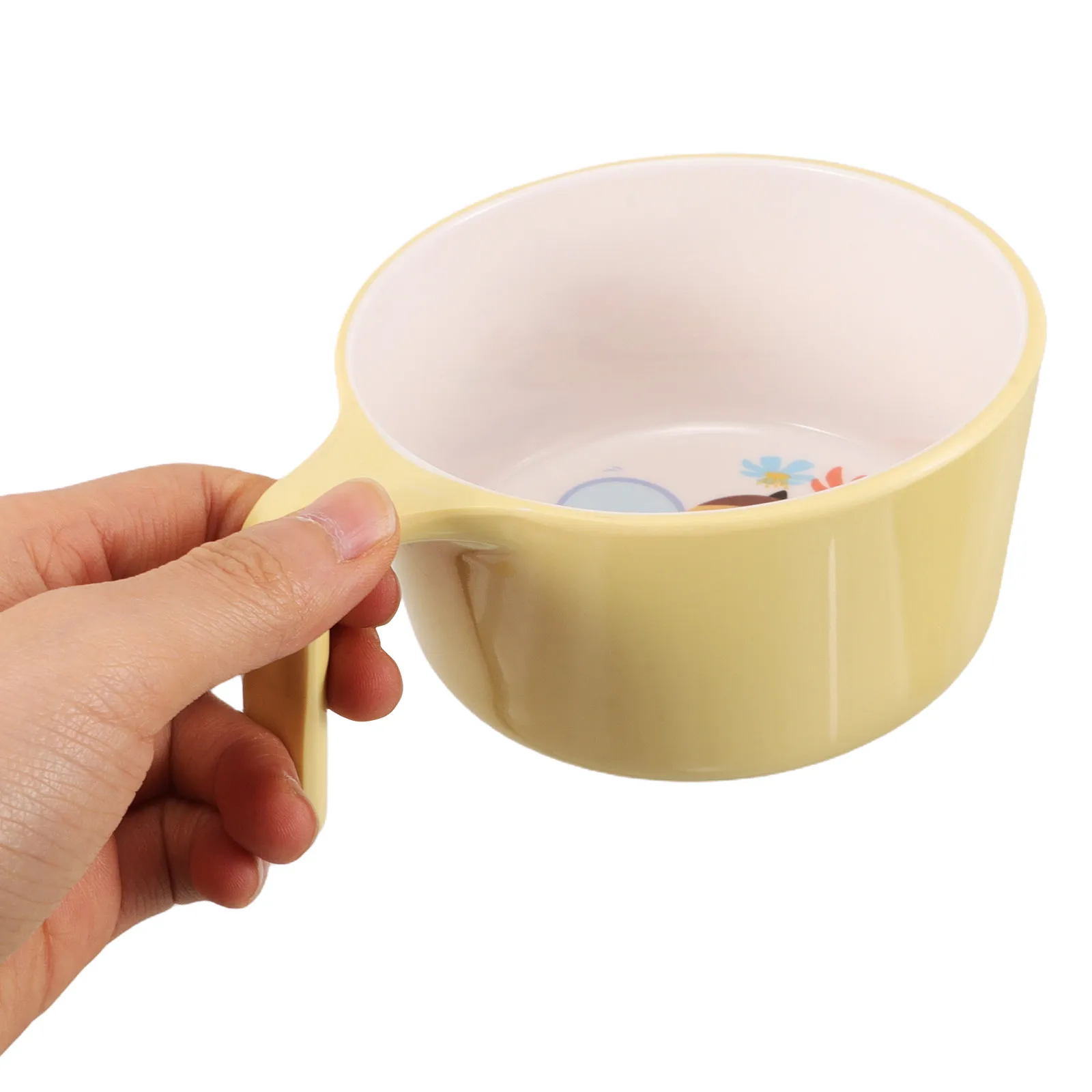 Tazón con Diseño de Abejas para Niños, Tazón de Cereales para Desayuno, Plato para Niños Pequeños, Taza de Sopa de Melamina para Bebés, Niños y Niñas, Juego de Alimentación Irrompible