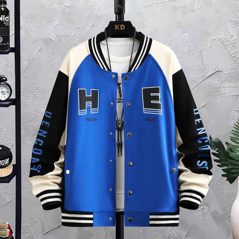 2026 Spring Men's High Quality Fashion baseball jacket men Trend Comfortable Versatile Loose Casual Long Sleeve Jacket M-3XL