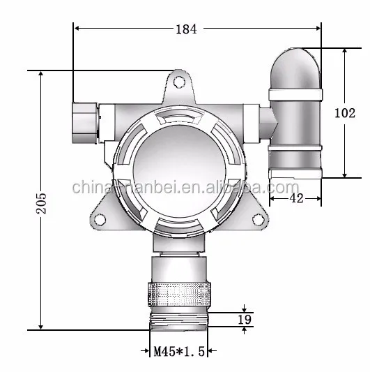 Wall-mounted LCD display R227 exhaust gas analyzer