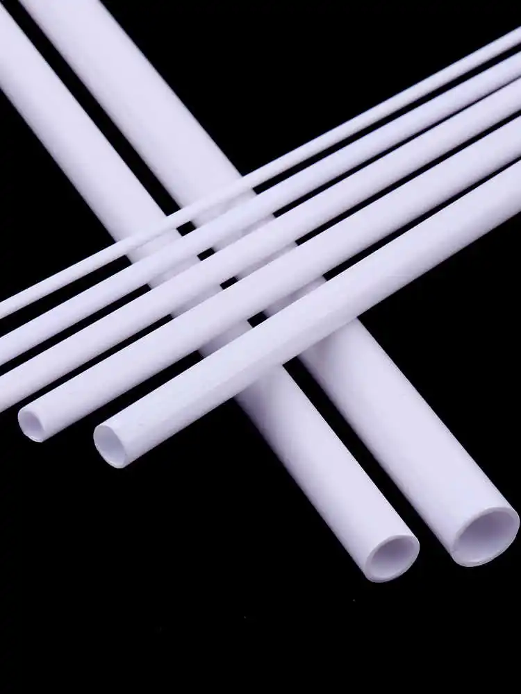 10PCS Plastic ABS Hollow Round Tube DIY Handmade Sand Table Building Model Decoration Material Diameter 2mm~10mm