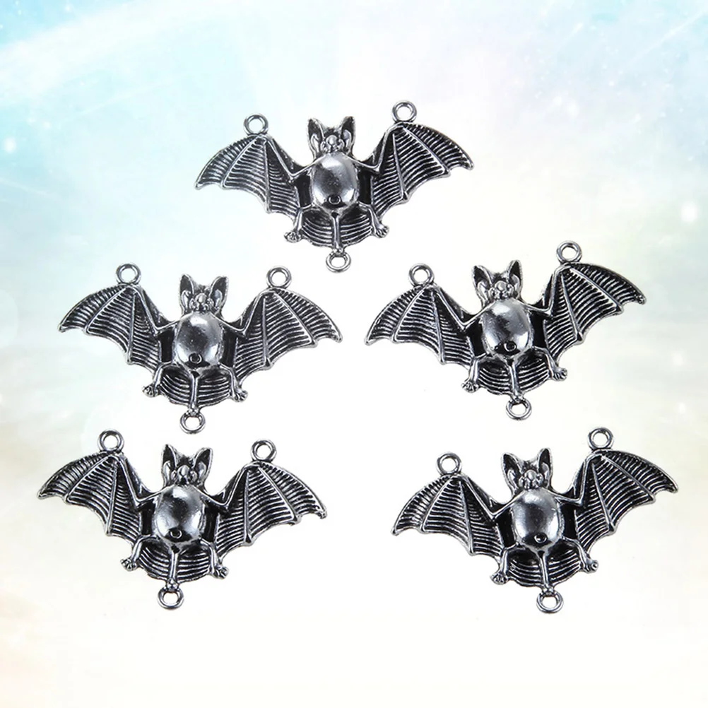 

20 Pcs Heart Bat Charms Custom Silver Alloy Pendant Keychain Necklace Jewelry Making Craft Supplies Accessories