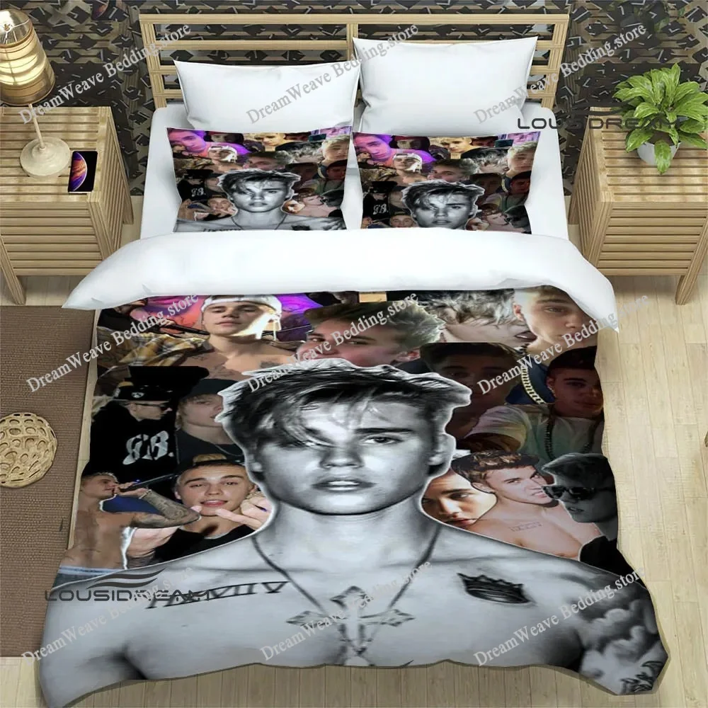 

Justin Bieber Bedding Set Duvet Cover 3d Bedding Fashion Design Decoration King Duvet Cover Set Double Bed Set Bedding Sets