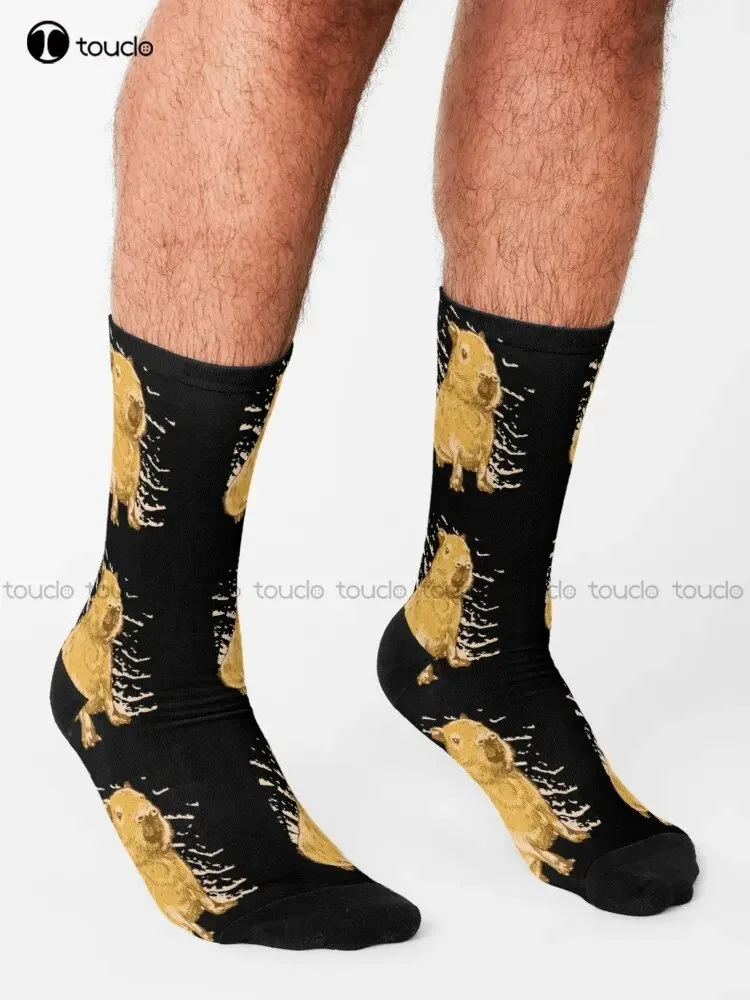 Capybara | Capybara Socks Long Socks Personalized Custom Unisex Adult Teen Youth Socks 360° Digital Print Custom Gift Streetwear
