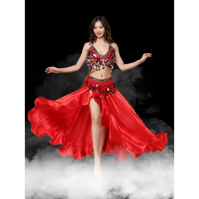 Lady Belly Dance Costumes Oriental Bellydance Skirt Performance Belly Dance Clothes 3pcs Bellydancing Skirt Suits Nightclub Wear