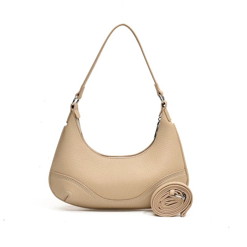 Retro Solid Color PU Leather Shoulder Underarm Bag Women's Fashion Handbags Casual Hobos Purses Handbag Ladiesсумка женская image 3