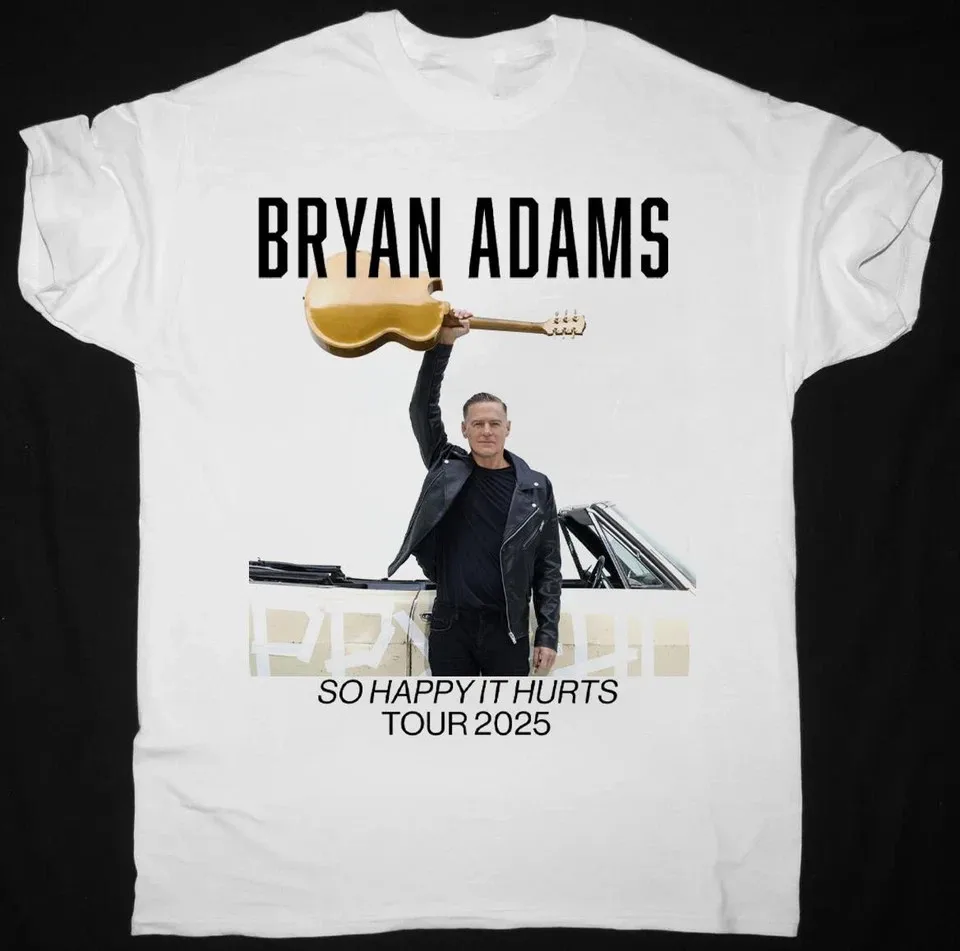 Bryan Adams So Happy It Hurts Tour 2025 T Shirt Full Size S-5XL
