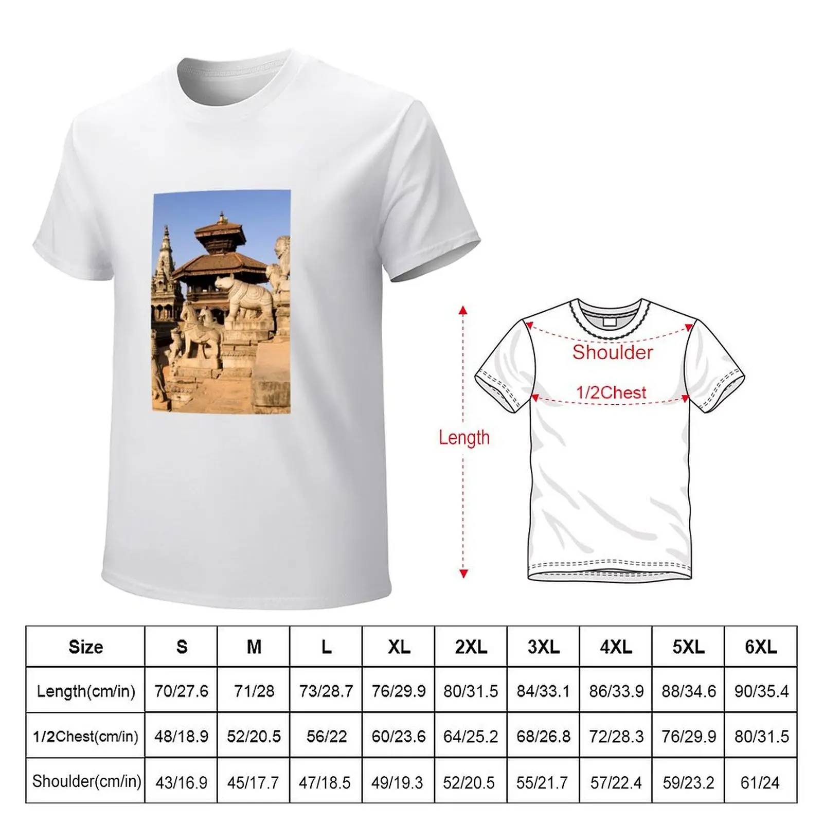 Bhaktapur Durbar Square Nepal T-Shirt Blouse summer top sports fans black t shirts for men