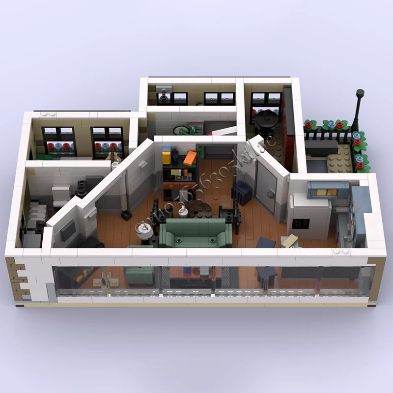 4154 Stück SitCom Suites Queer Eye Seinfeld und New Girl Baustein Architekturmodell Display Montage Geburtstag Geburtstagsgeschenk