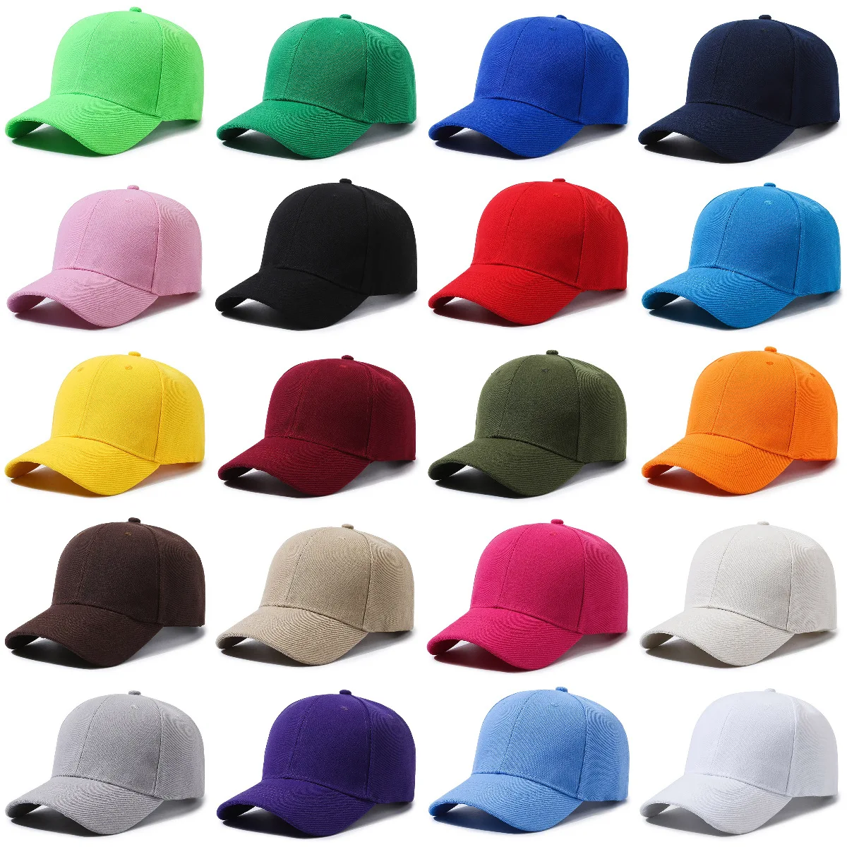 Custom Printed Logo Solid Color Baseball Cap Outdoor Sisters Caps Suitable For Both Men's And Women's Duck Tongue Hats