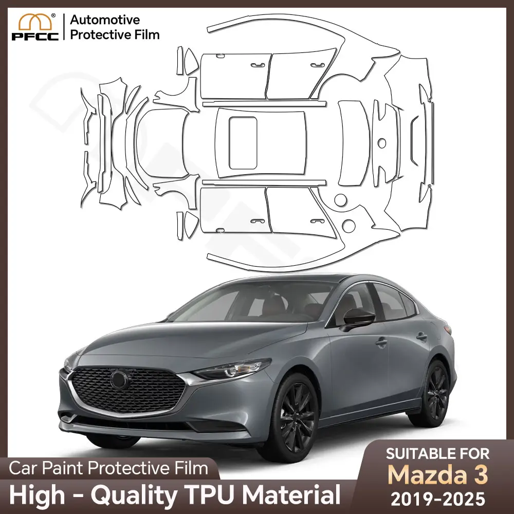 For Mazda 3 2019 2020 2021 2022-2026 Paint Protection Film Self-Healing Bra PPF Body Sticker Accessories Anti-Scratch Resistant